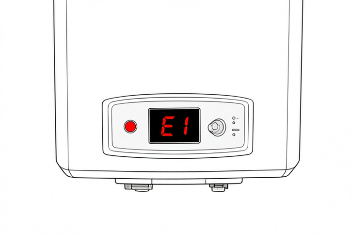 热水器显示E1故障代码